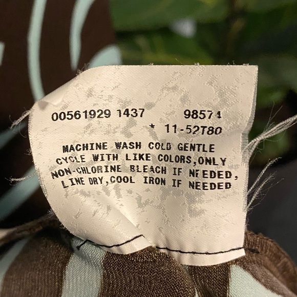 BCX brown & mint green geometric pattern wrap dress - Picture 8 of 16